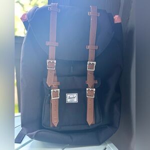 Herschel Supply Company Black and Brown Heritage Backpack